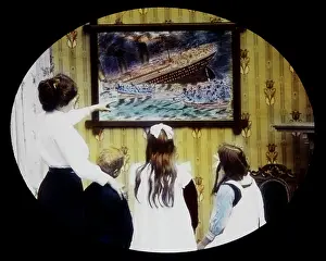 Bamforth: The Loss of the Titanic Magic Lantern Slide 1912