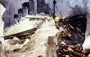Bamforth: The Loss of the Titanic Magic Lantern Slide 1912