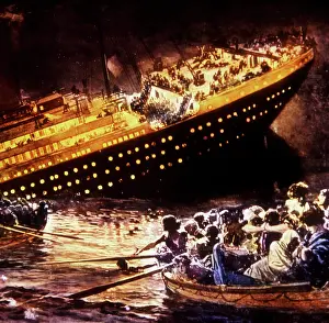 Bamforth: The Loss of the Titanic Magic Lantern Slide 1912