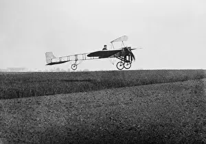 Ggbain: Louis Bleriot 1872-1936 in flight over a ?