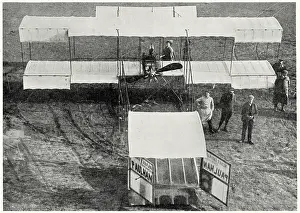 Paulhan: Louis Paulhan with his Farman biplane