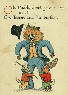 Raining: Louis Wain, Daddy Cat - don't go out