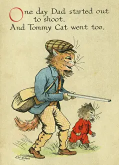 Daddy: Louis Wain, Daddy Cat - going shooting
