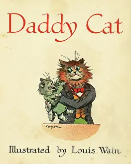 Daddy: Louis Wain, Daddy Cat - with kitten