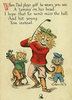 Tartan: Louis Wain, Daddy Cat - playing golf