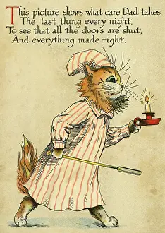 Responsible: Louis Wain, Daddy Cat - security check before bed