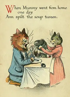 Soup: Louis Wain, Daddy Cat - spilt soup