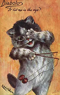 Spindle: Louis Wain Postcard - Diabolo