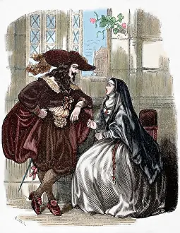 Bourbon: Louis XIII visiting in the convent of the Visitation to Luis