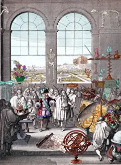 Academie: Louis XIV Visiting Royal Academy of Sciences, 1671