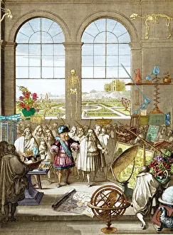 Academie: Louis XIV Visiting Royal Academy of Sciences, 1671