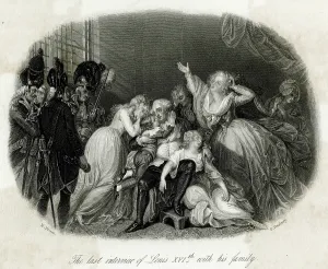 Adieu: Louis XVI with his family for the last time