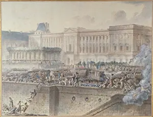Houel: Louis XVI Passant Devant Le Louvre