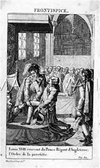Bestows: LOUIS XVIII GARTERED