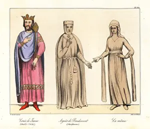 12th Century: Louis the Young and two figures of Agnes of Baudement