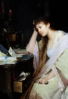Telegram: Louise Max-Ehrler (1850-1920). Italian painter. Telegram, 18
