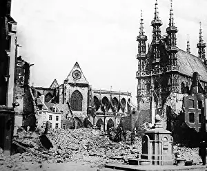 Louvain: Louvain Cathedral, belgium, during WW1