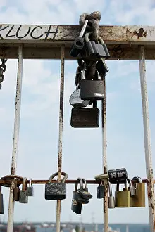 Padlock: Love Locks on display in Odessa, Ukraine