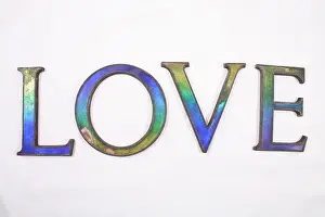 Anodised: LOVE - metallic letters