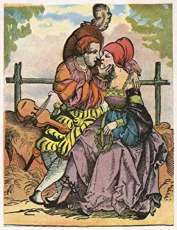 Viol: The Two Lovers. On the bank beside the man is