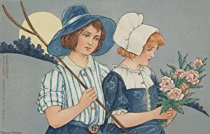 Farmboy: Two lovers in the fields by Florence Hardy