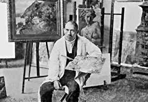 Lovis: Lovis Corinth in his studio, 1921