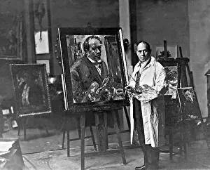 Lovis: Lovis Corinth in his studio, 1925