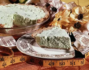 Sour: Low Calorie Fluffy Key Lime Pie with Single Slice