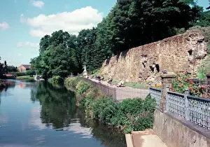 Tonbridge: Lower Castle Terrace and River Medway, Tonbridge