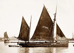 Lowestoft: A Lowestoft registered trawler - Victorian period