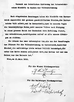 Preface: Loyalty address of the Austrian bishops for the annexation o
