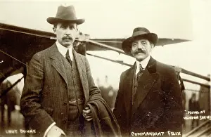 Commandant: Lt J W Dunne left with Commandant Felix