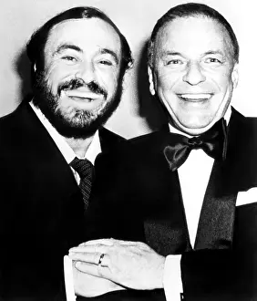 Luciano Pavarotti and Frank Sinatra, ca. ?
