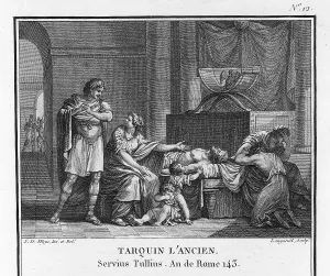 Encouraged: Lucius Tarquinius Superbus kills Servius Tullius