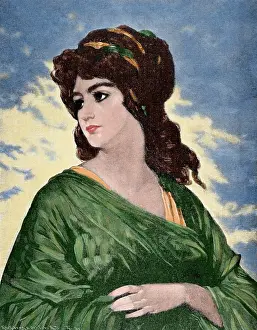 Consul: Lucretia (d.510 BC). Engraving. Colored