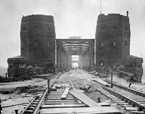 Rhineland Campaign: Ludendorff Bridge spanning the Rhine River at Remagan