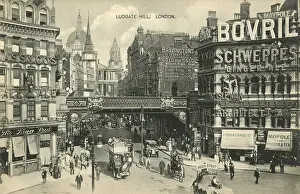 Hoardings: Ludgate Circus and Hill, London