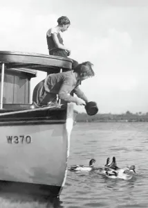 Houseboat: Ludham, Feeding the Ducks 1933