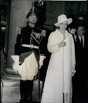 Bolero: Ludmilla Tcherina, dancer, at party, Elysee Palace, Paris