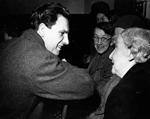 Hairnet: Ludovic Kennedy during election campaign
