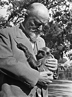 Zoologist: Ludwig Heck with a monkey, 1935
