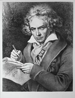 Stieler: Ludwig van Beethoven, engraving