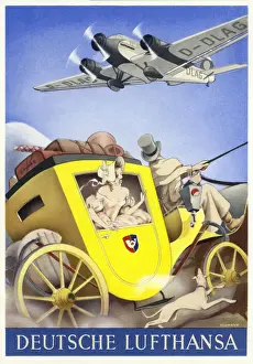 Rapidity: Lufthansa airlines travel poster