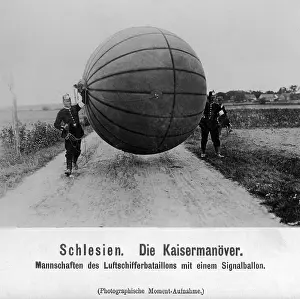Silesia: Luftschiffer during the imperial manoeuvre, 1906