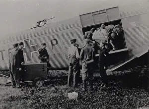 Ju52: A Luftwaffe Junkers Ju52/3m is loaded with cargo