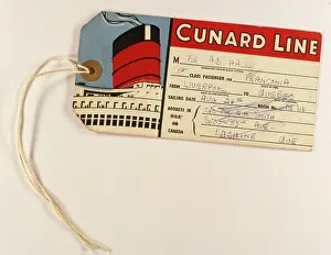 Quebec: Luggage label for Cunard Line