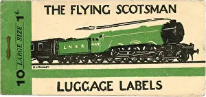 Railway: Luggage label design, The Flying Scotsman