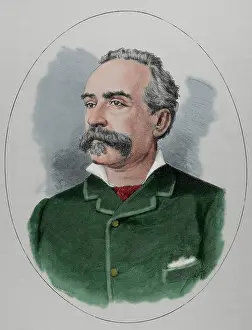 Jimenez: Luis Jimenez Aranda (1845-1928). Spanish painter. Engraving
