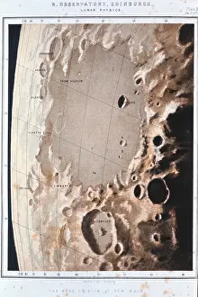 Observatory: Lunar surface, 1857. Surface of the Moon in the