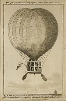 Ascending: Lunardi ascending from the Artillery Ground Moorfields